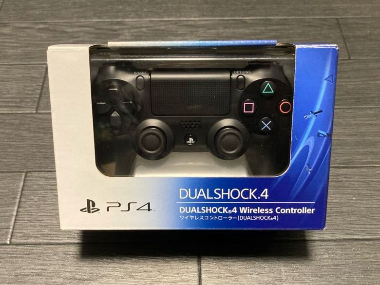 ★【即決】中古 PS4 ワイヤレスコントローラー DUALSHOCK4 CUH-ZCT1J ジェットブラック 箱説付き★送料無料の画像1