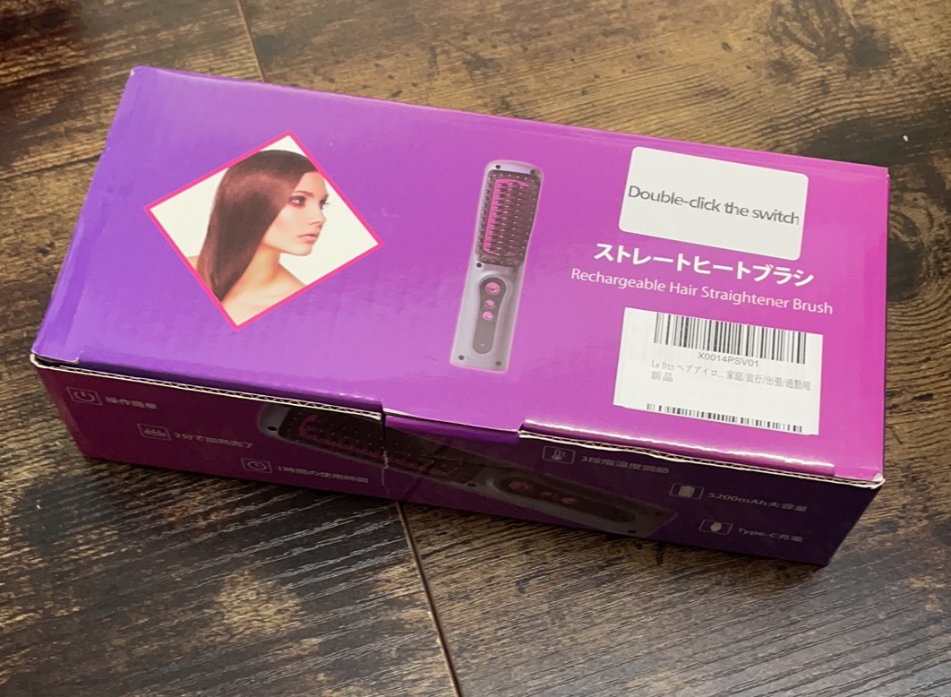 ヘアアイロン ヒートブラシ ブラシアイロン 直梳 ヒートブラシ【USB充電式】