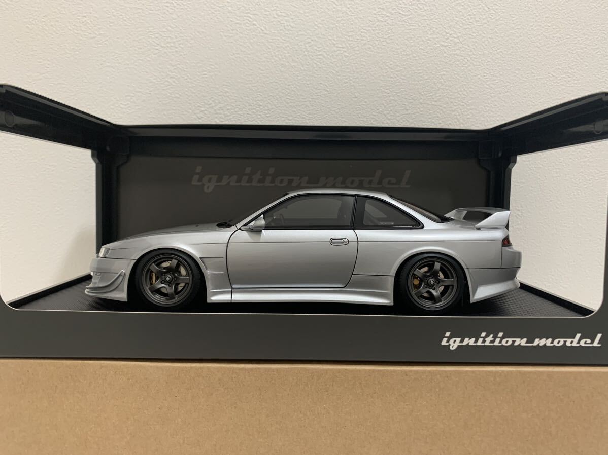 イグニッションモデル 1/18 VERTEX S14 日産 シルビア Silvia Silver IG3087 ベルテックス R32 ホイール ignition modelの画像1