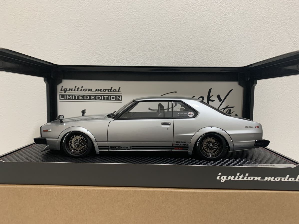 イグニッションモデル WEB 1/18 TOPSECRET SKYLINE JAPAN R C210 Silver IG3229 トップシークレット スモーキー ジャパン ignition modelの画像3