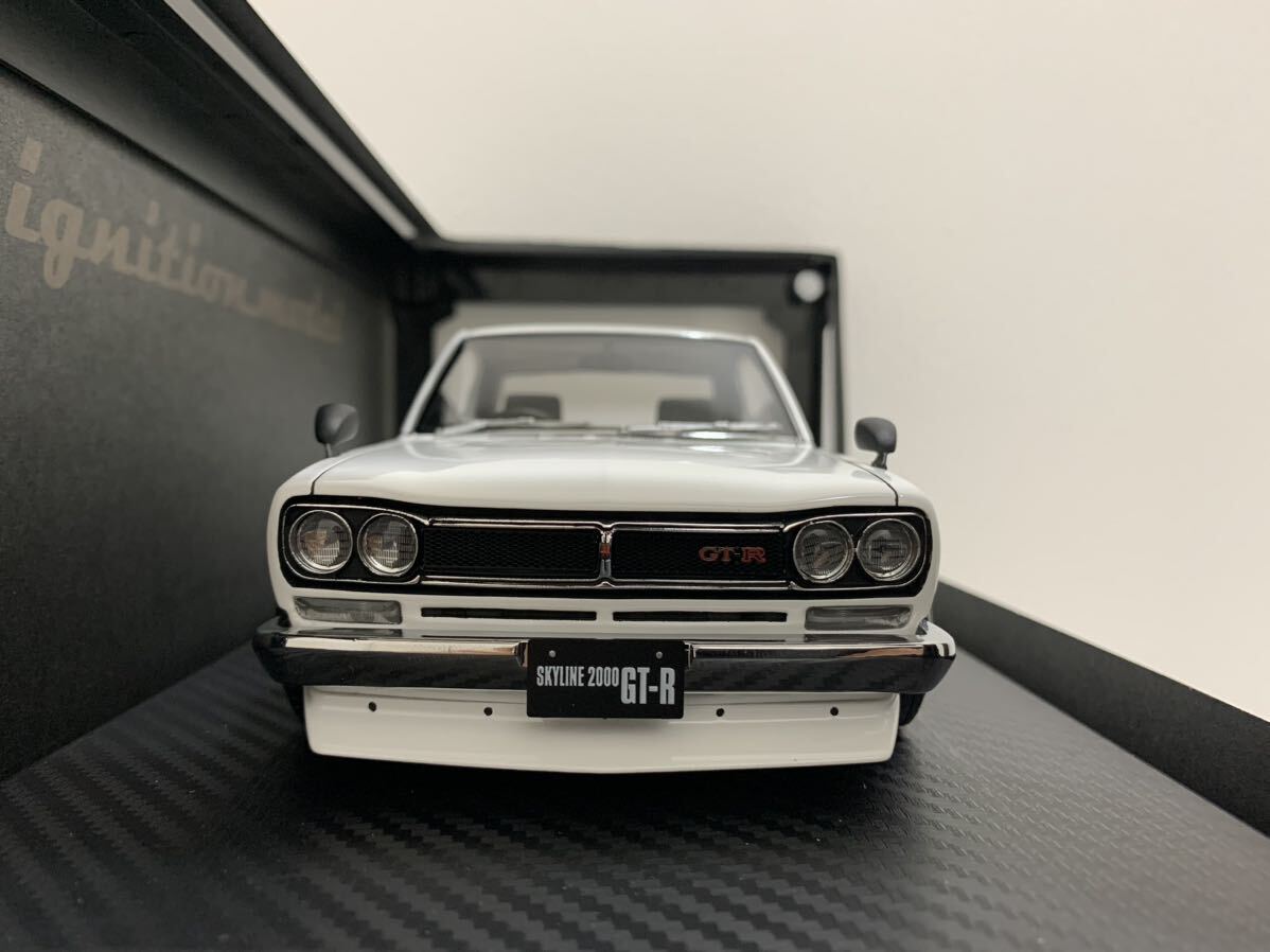 イグニッションモデル 1/18 Nissan Skyline ハコスカ 2000 GT-R (KPGC10) White IG3235 スカイライン ホワイト ignition modelの画像1