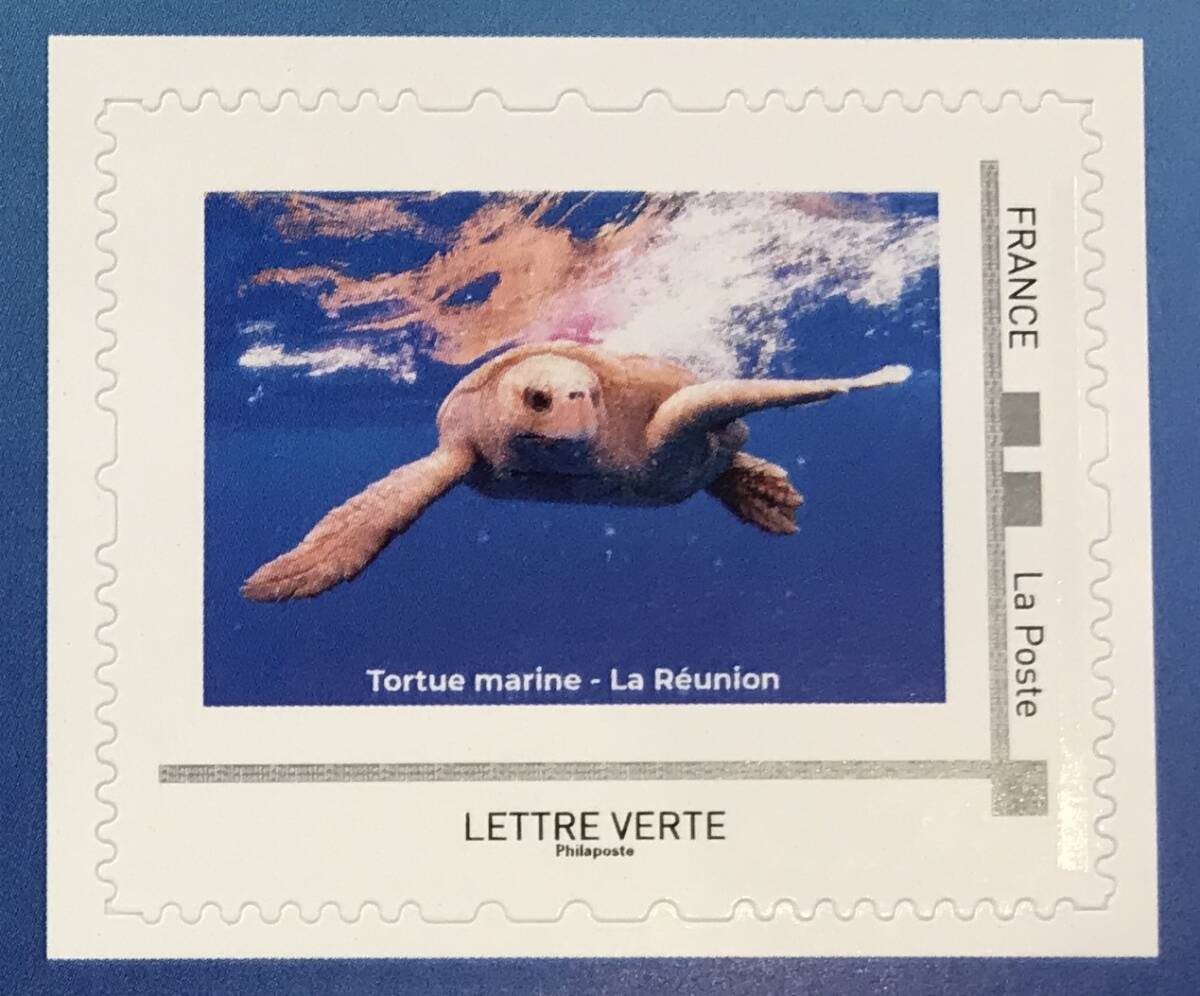 フランス 2023年発行 クジラ カメ P stamp 切手 未使用 NHの画像4