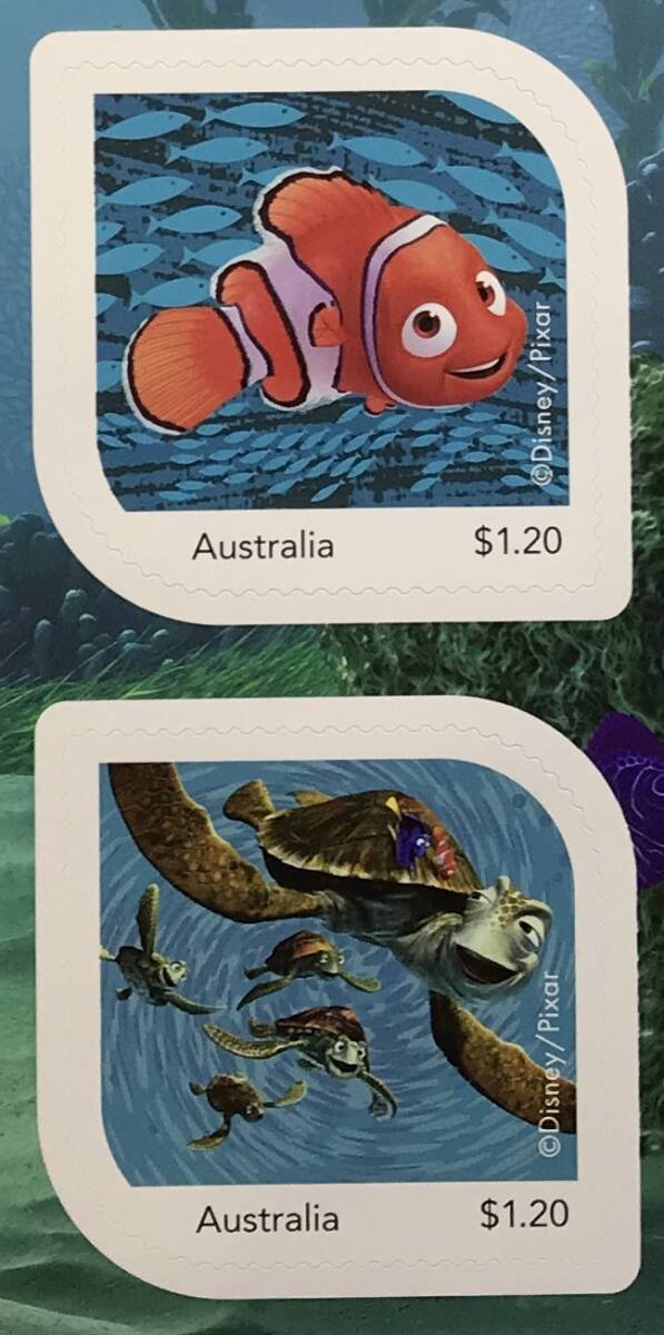 オーストラリア 2023年発行 二モ カメ クマノミ P stamp 切手 未使用 NH_画像6
