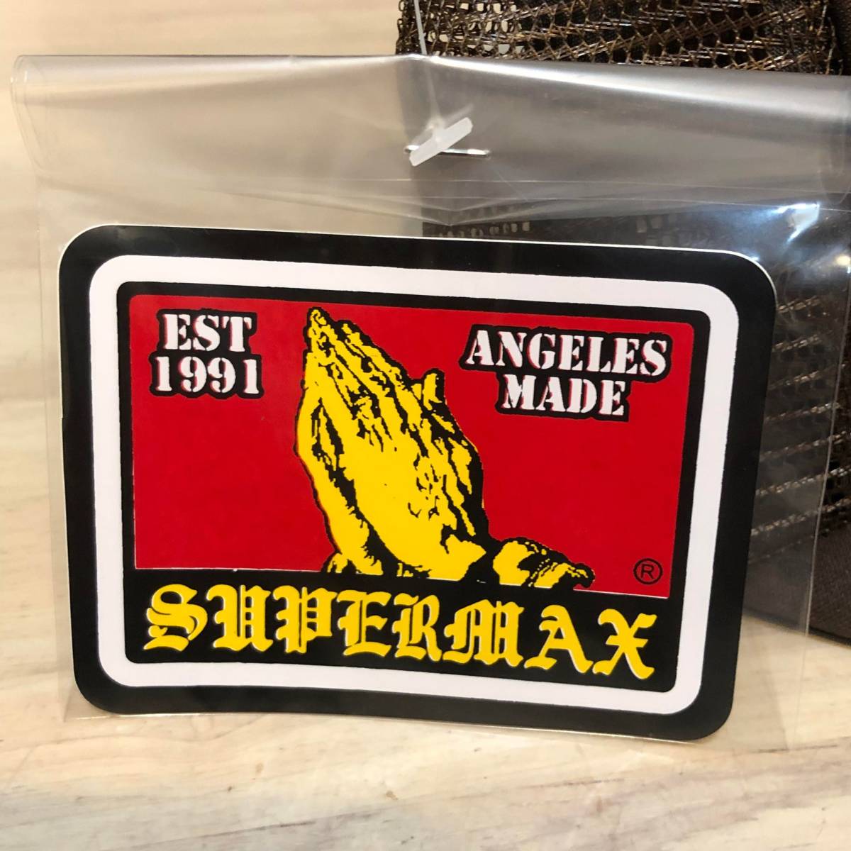 ◎SUPERMAX HARDWARE スーパーマックス ステッカー付! トラッカー キャップ 茶#2 ロサンゼルス hardcore Streetbrand チカーノ Lowriderの画像6