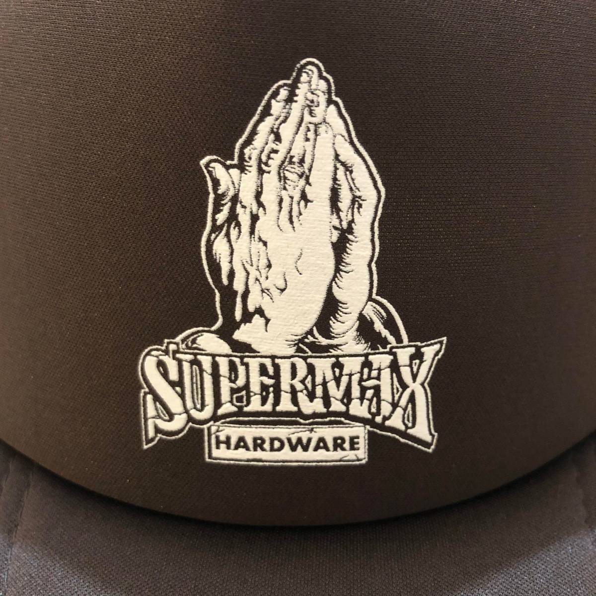◎SUPERMAX HARDWARE スーパーマックス ステッカー付! トラッカー キャップ 茶#2 ロサンゼルス hardcore Streetbrand チカーノ Lowriderの画像2