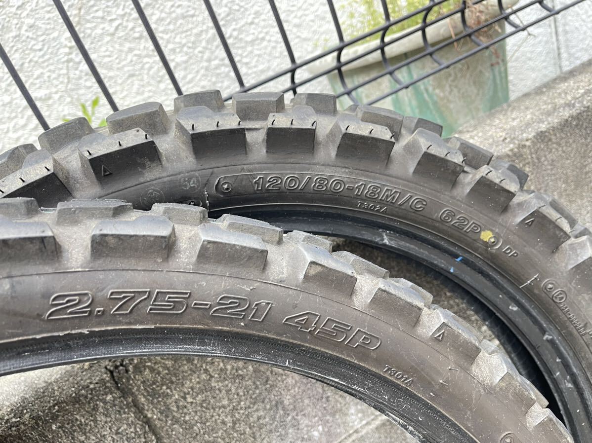 【送料込み！】 TW301 2.75-21 TW302 120/80-18 BRIDGESTONE_画像3