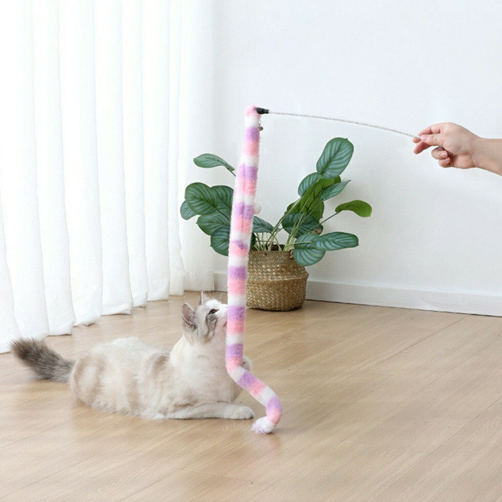 новый товар кошка ....2 шт. комплект игрушка игрушка перо Medama ... кошка длинный колокольчик Rainbow красочный бесплатная доставка 