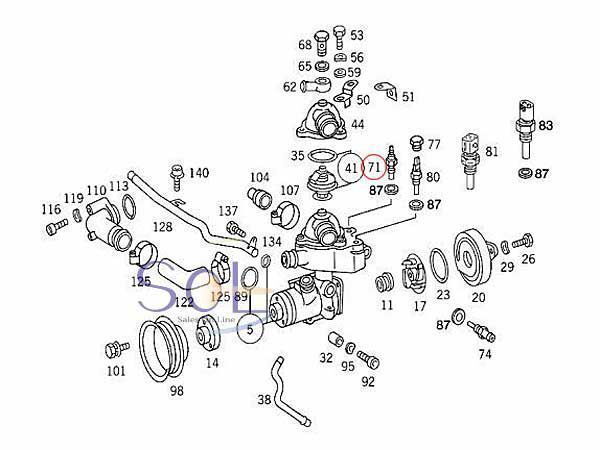 送料185円 ベンツ W201 W140 W124 W126 クーラント 水温センサー E220 E280 E320 E500 S280 S320 S500 S600 190E 0055422617 0055421017_画像2