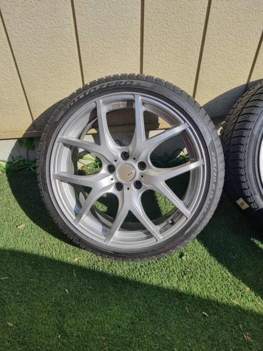 タナベ　SSR GTV03 19インチ×8.5+38　5H　114.3　 タイヤ付 ピレリ ソット ゼロ 225/40R19 4本セット　スタッドレス_画像2