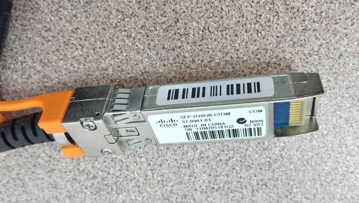 送料無料 Cisco 10GBASE SFP+ モジュール Cisco SFP-H10GB-CU3M Twinax シスコ 30AWG ケーブル SG500X LC ファイバー UCS アセンブリ Dell_画像9