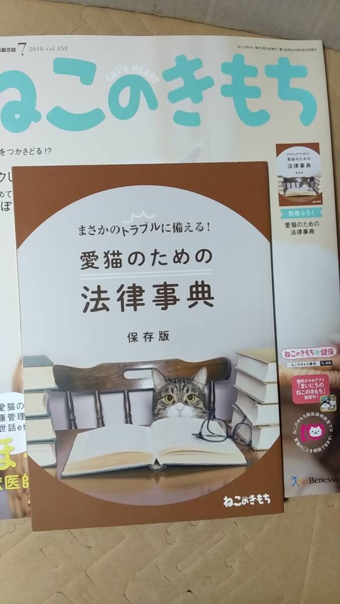 書籍/雑誌、猫、ペット　ねこのきもち 2018年7月号 これはほっとけない！獣医師＆専門家が飼い主さんのお悩みにお答えします　付録あり_画像2