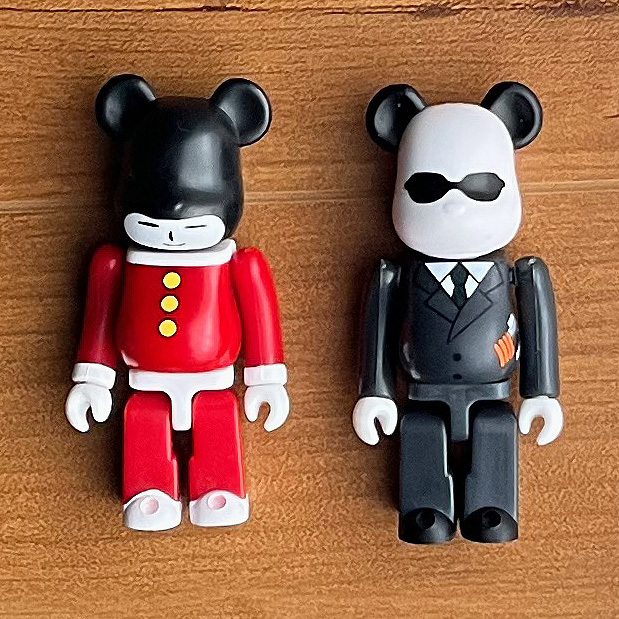 ★ベアブリック★ NO PLAN 内村プロデュース 2体セット ふかわりょう 内P 内村光良 ウッチャン BE@RBRICK_画像1