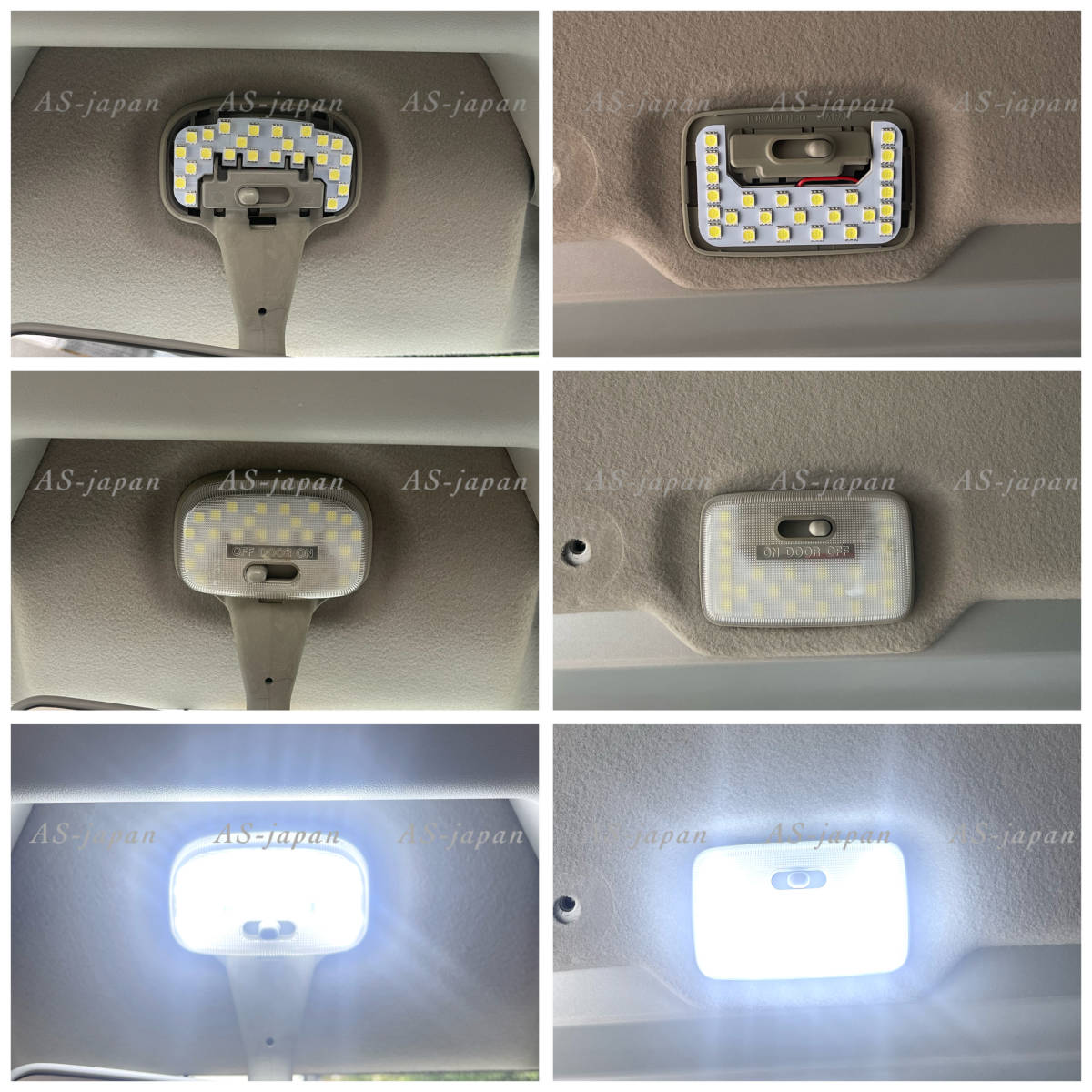エブリィ バン DA17V 純白光 LEDルームランプ ハイルーフ車 専用設計 純正交換 高輝度 SMD 6000Ｋ/ SUZUKI EVERY エブリーの画像6