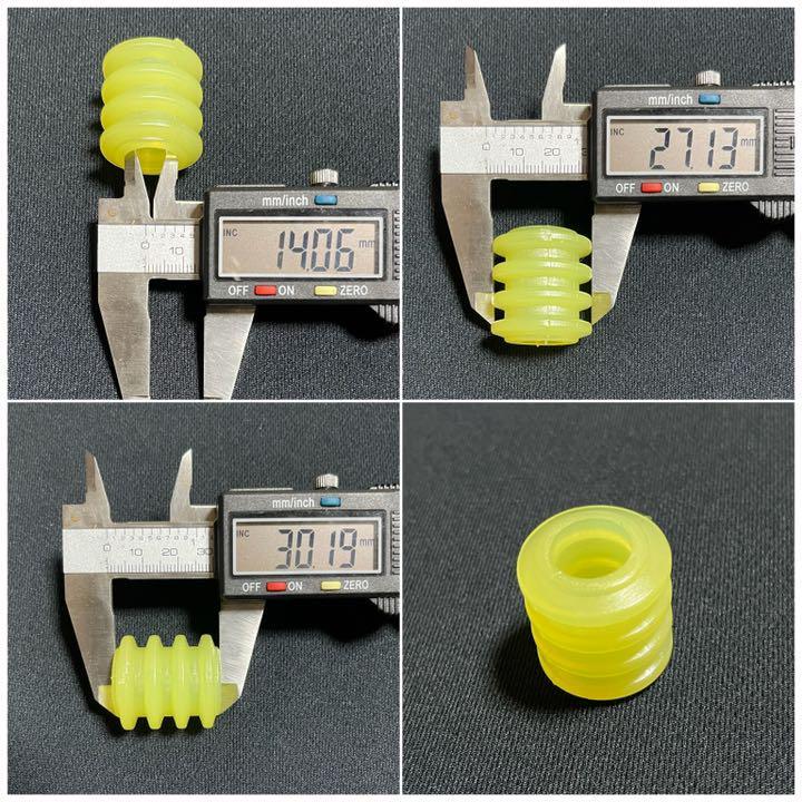 高硬度95 ウレタン バンプラバー 4個セット 汎用 14-27 ストローク停止 スタンス系 アウトリップ ヘラフラッシュ_画像4