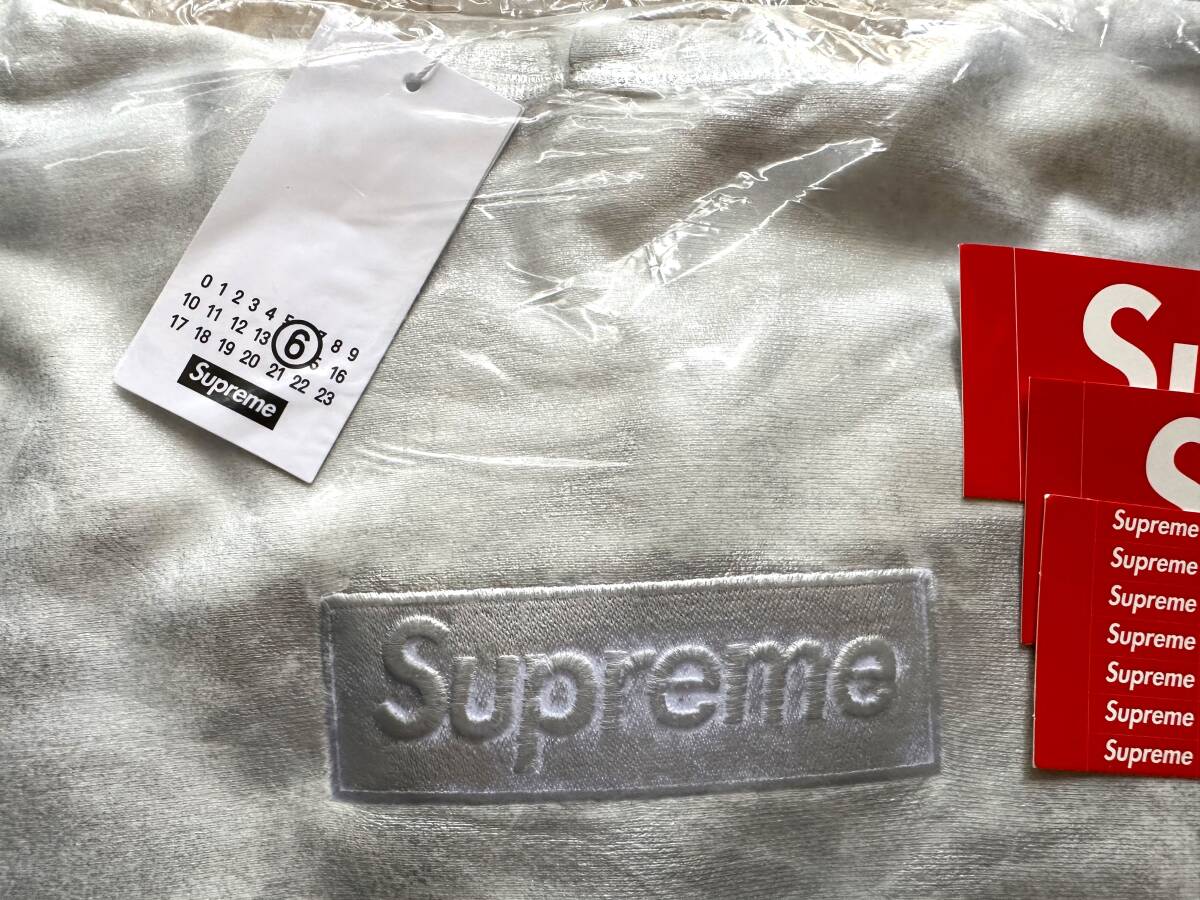 【新品未着用】Supreme MM6 MAISON MARGIELA Foil Box Logo Hooded Sweatshirt White XL 24SS 正規品付属品完備ボックスロゴフーディnike