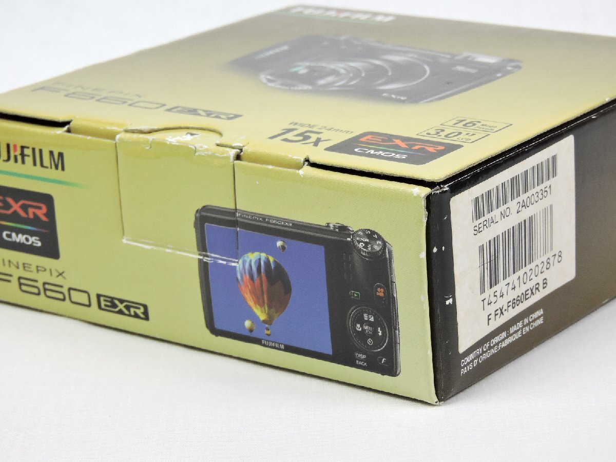 【中古/難有】富士フイルム(FUJIFILM) デジタルカメラ FinePix F660EXR ブラック 外箱有_画像9