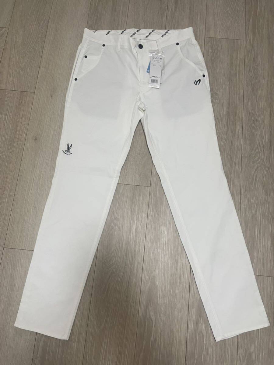 new goods * master ba knee pants white LOONEY TUNESi- X stretch men's 5(L) Golf wear 2022 year of model MASTER BUNNY EDITION