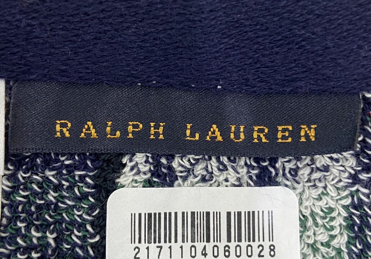 B4D308◆新古品◆ ラルフローレン RALPH LAUREN 綿100% グリーンタータン ポロウィンドウペイン チェック柄 ハンドタオル 合計2点セット_画像5