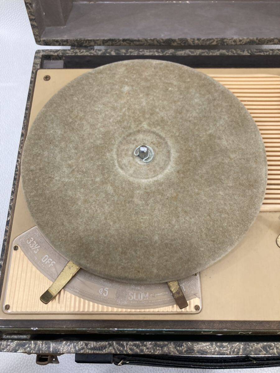 R4D094◆ 昭和レトロ コロンビア Columbia 3 Speed Phonograph レコードプレーヤー LG-300