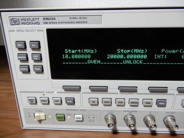 ●HP/Agilent/KEYSIGHT 83623A 10MHz-20GHz SYNTHESIZED SWEEPER 信号発生器 中古品●の画像2