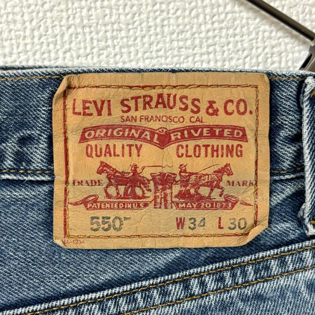 リーバイス550 Levis W34 ブルーデニムパンツ 水色 00s 8302_画像4