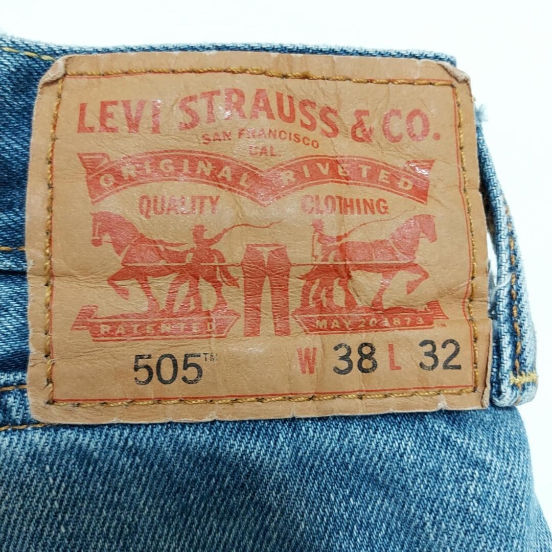 リーバイス505 Levis W38 ダークブルーデニム 青 パンツ 8591_画像4