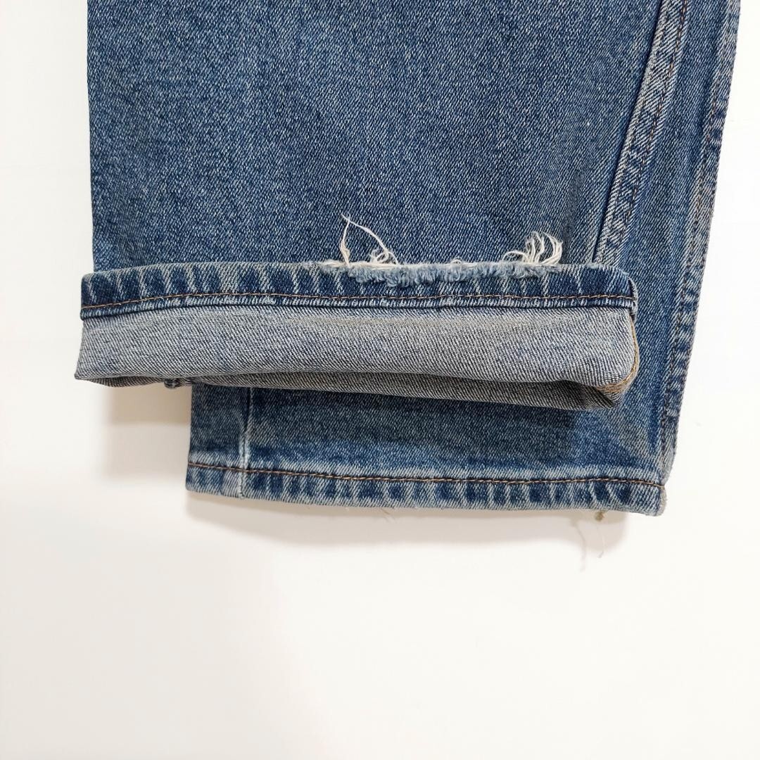 リーバイス505 Levis W34 ダークブルーデニム 青 ヒゲあり 8595_画像8