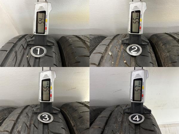 中古タイヤホイールセット 155/65R13 73S 13インチ 13×4B +42 4穴 PCD100 ブリヂストン ECO FORME 夏 オッティ d670_画像6