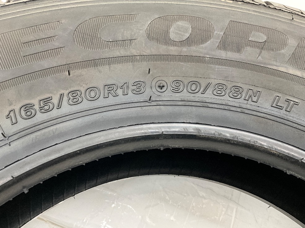 新品タイヤ 処分特価 2本セット 165/80R13 90/88N LT ブリヂストン ECOPIA R710 夏 サマー 165/80/13 サクシード b6176_画像5