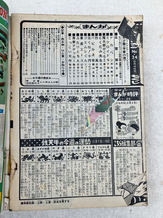 K2　d２　週刊少年チャンピオン　1973年　6月4日号　熱血まんが結集号　当時物_画像3
