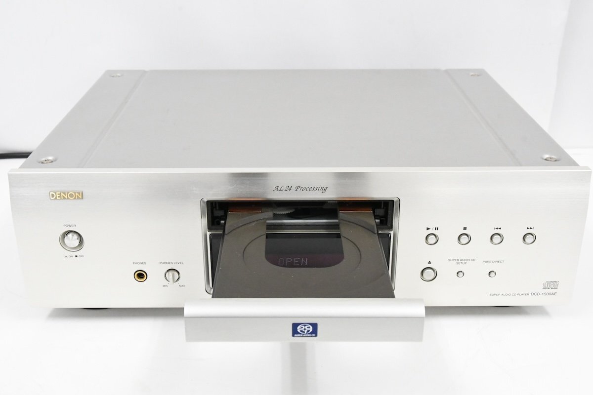 DENON デノン DCD-1500AE SACD/CDプレーヤー リモコン付き 2007年製 ジャンク 20791359の画像2