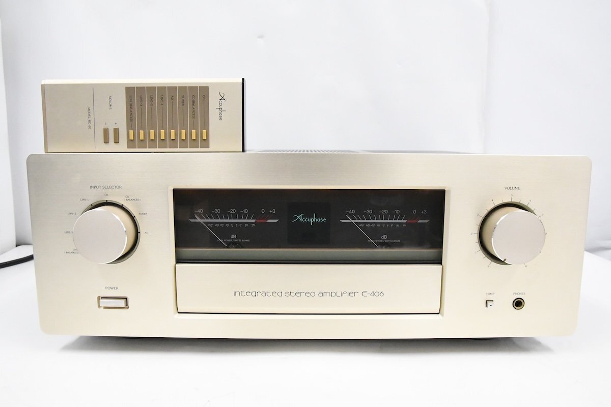 Accuphase アキュフェーズ E-406 プリメインアンプ リモコン 取扱説明書付き 20793145の画像1