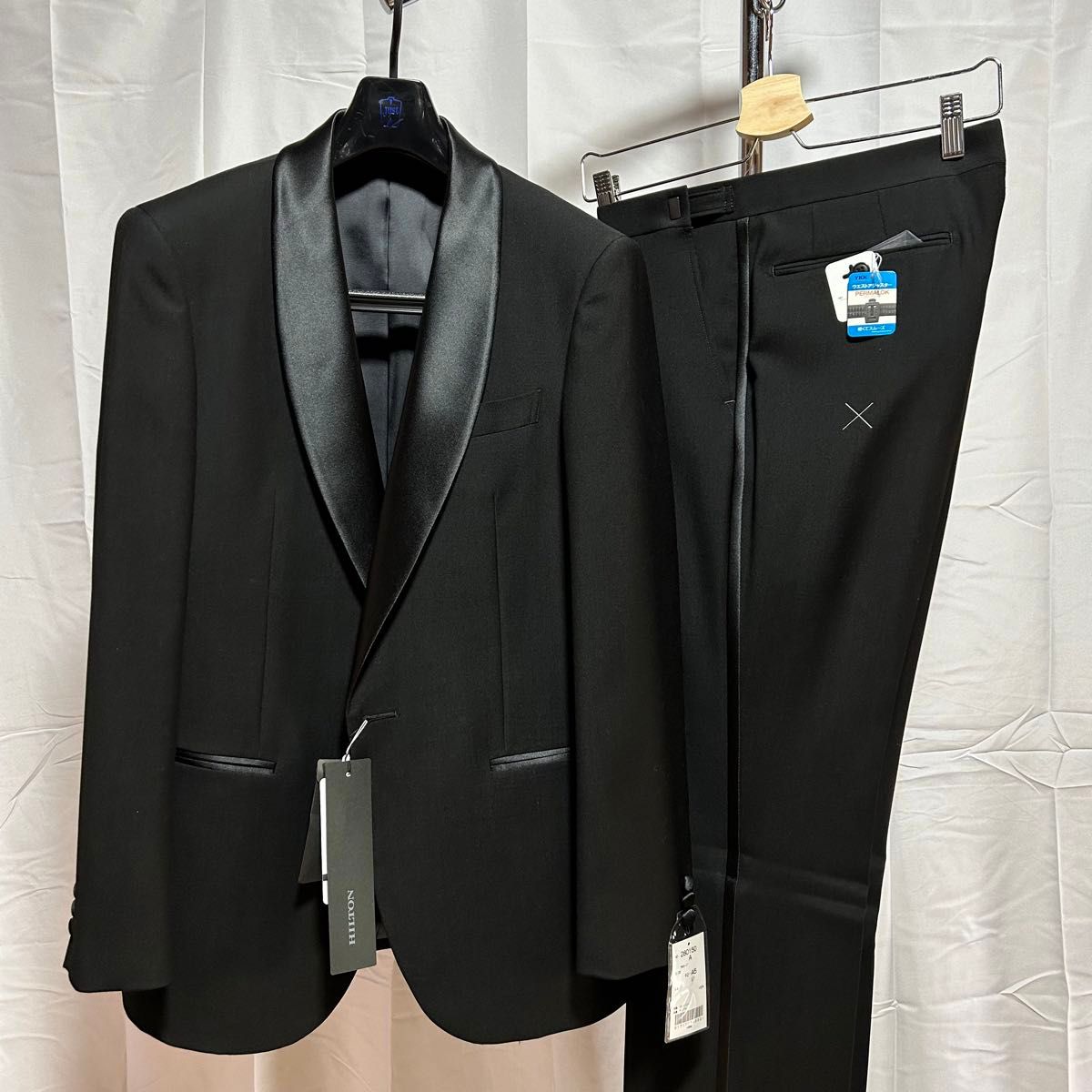 新品未使用/A-5【HILTON】フォーマル/タキシード/BLACK SUIT/洋服の青山