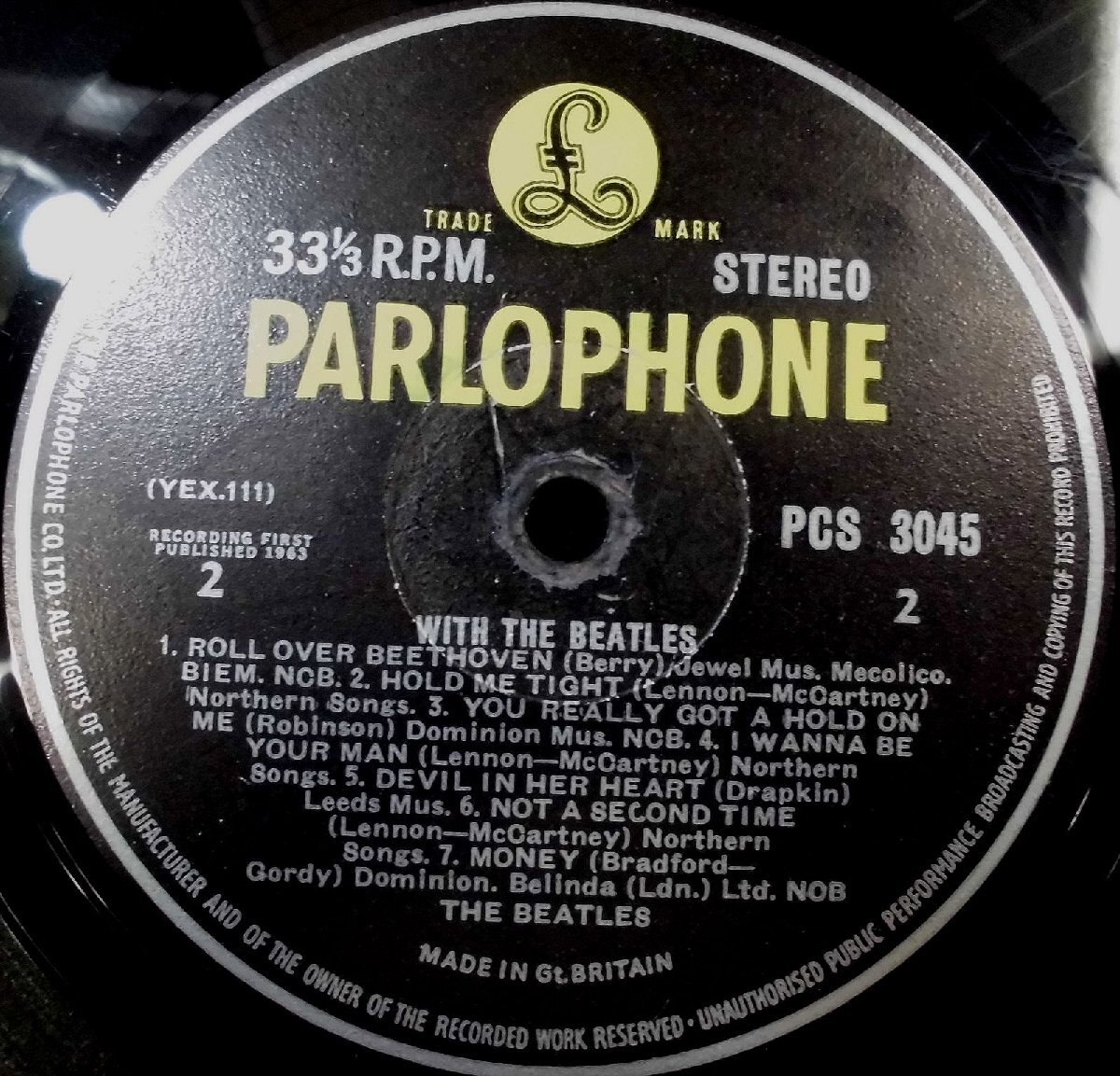*UK-Parlophone original Stereo,w/Large-Logo,1P: 3GO Pressing Copy!! The Beatles / With The Beatles