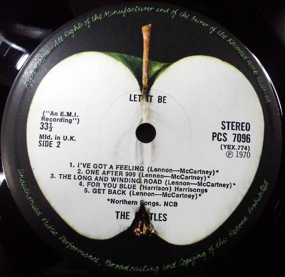 ●UK-Apple Records,w/3U:2U,EX++:EX+Copy!! The Beatles / Let It Beの画像8