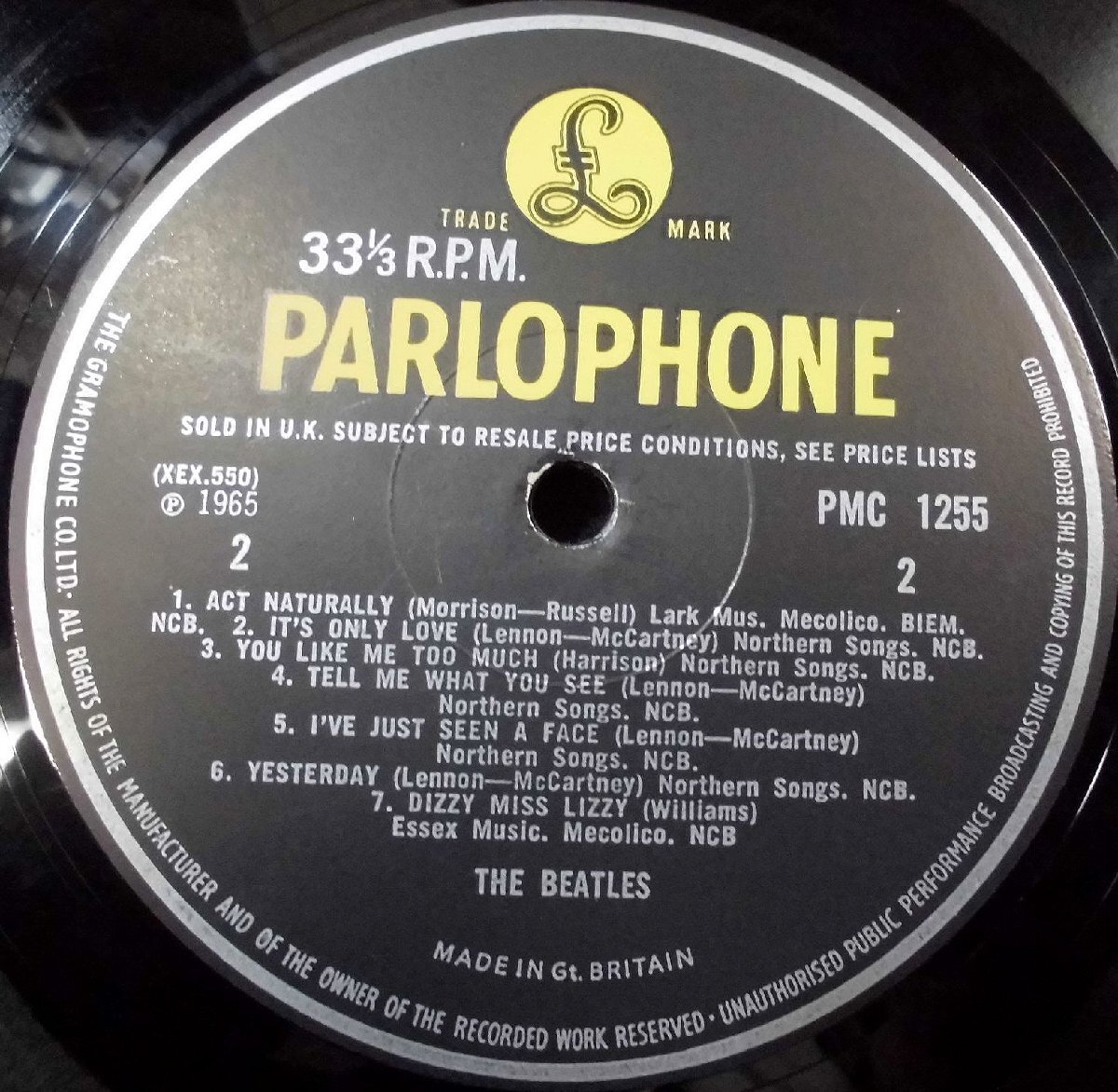 ●UK-ParlophoneオリジナルMono,””EX+:EX Copy!!”” The Beatles / Help!_画像8