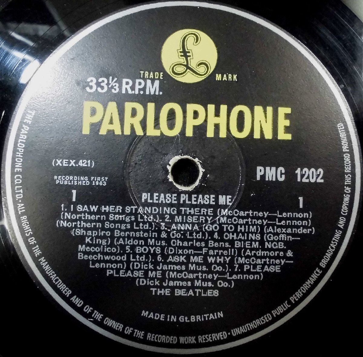 *UK-Parlophone original Mono,4th-Pressing,E.Jday Cover!! The Beatles / Please Please Me