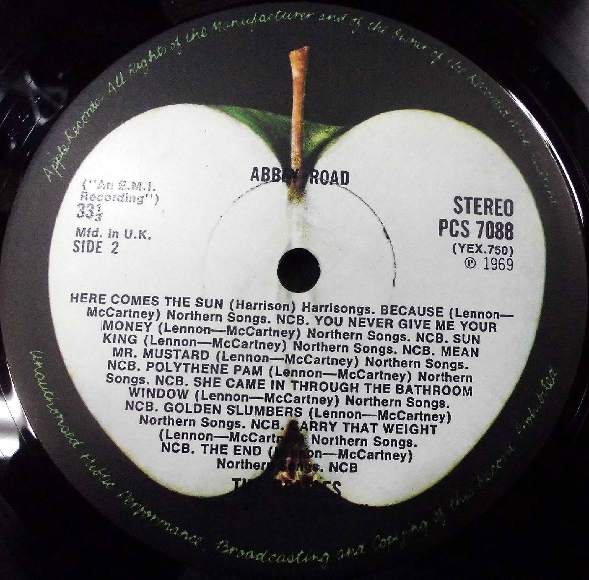 ●UK-Apple Recordsオリジナル””ｗ/Left-Apple,No Her Majesty Label Copy!!”” The Beatles / Abbey Roadの画像8