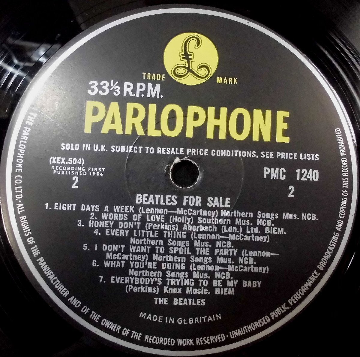 *UK-Parlophone original Mono,w/4N:3N Copy!! The Beatles / Beatles For Sale