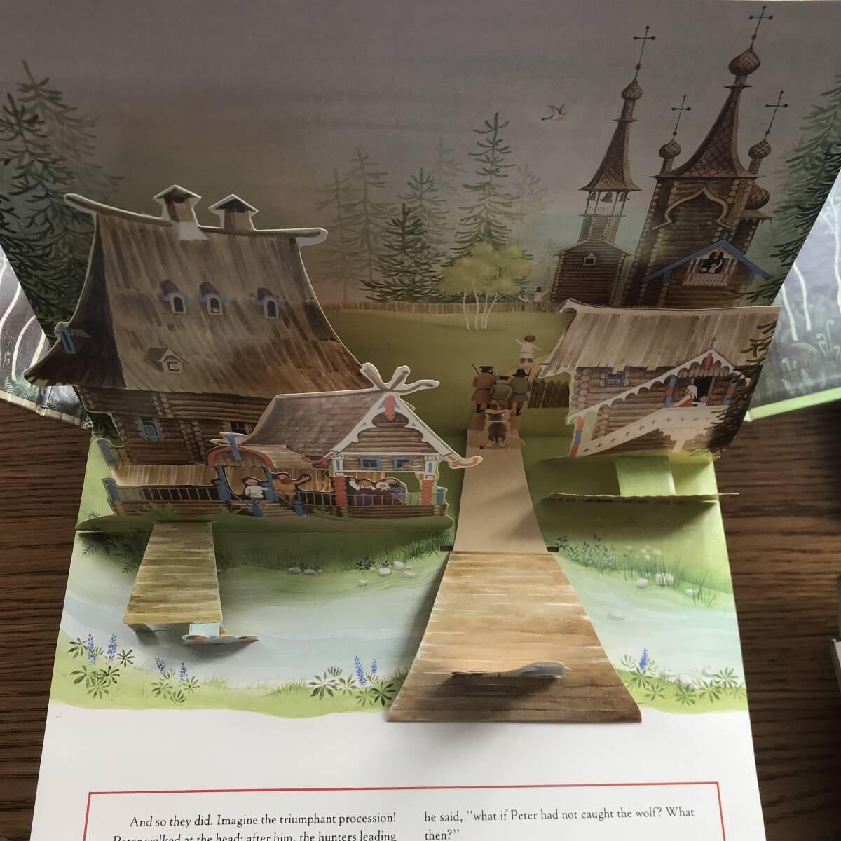 931　Peter and the Wolf Pop-up Book　ペーターとオオカミ狼　ポップアップ絵本　しかけ　英語　ロシア語