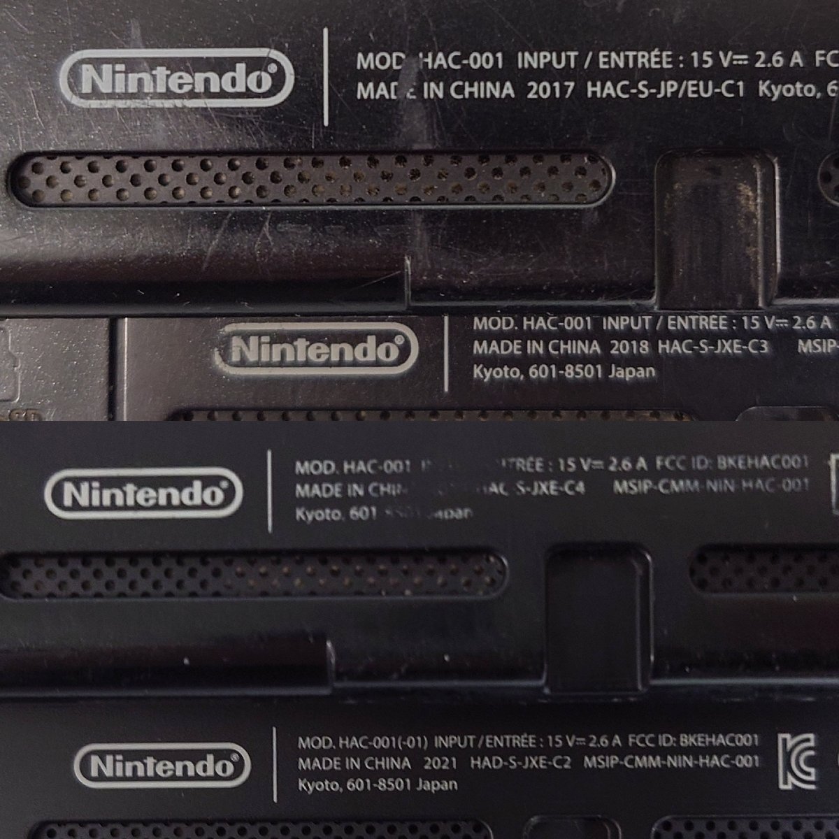 ジャンク Nintendo Switch 任天堂 スイッチ 本体のみ (旧型 2017・2018年・2019年・新型 2021年モデル) 4台 B2の画像5