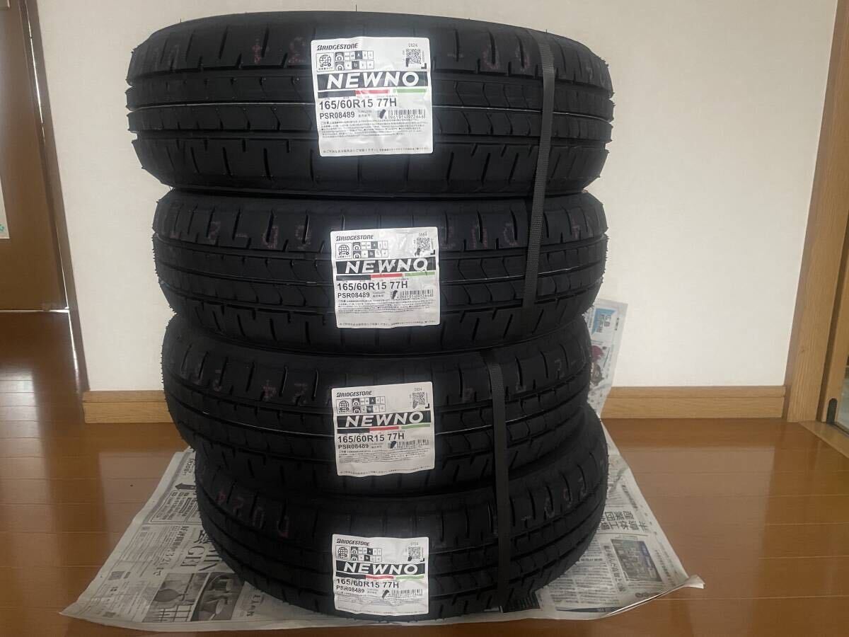 165/60R15 BRIDGESTONE NEWNO ブリジストン 新品未使用 タイヤ 4本 ハスラー フレアクロスオーバー_画像1