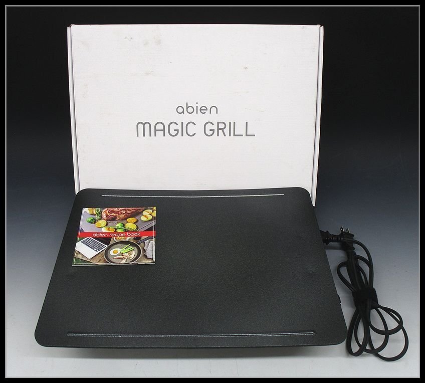 [ZEROnet]★未使用保管品 abien アビエン マジックグリル Magic Grill ホットプレート JF-MG02-B 通電確認済み 箱付き★R64-7の画像1