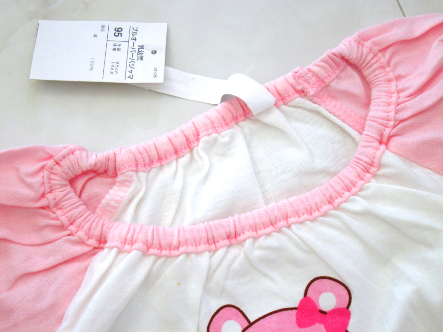 【新品タグ付】 95サイズ 半袖パジャマ 綿100% ピンク くま スイーツ 女の子　　　　　検≫ベキマP_画像4