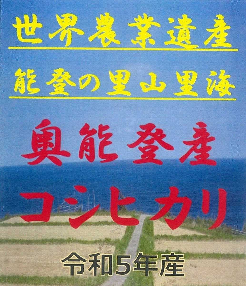 奥能登産コシヒカリ無洗米20㎏(10㎏×2)