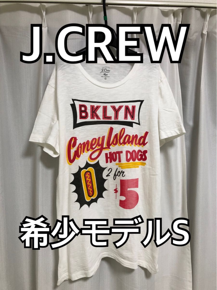 美品J.CREW ブルックリン　ホットドッグTシャツ　ジェイクルーBKLYN 古着 半袖Tシャツ ビンテージ ヴィンテージ