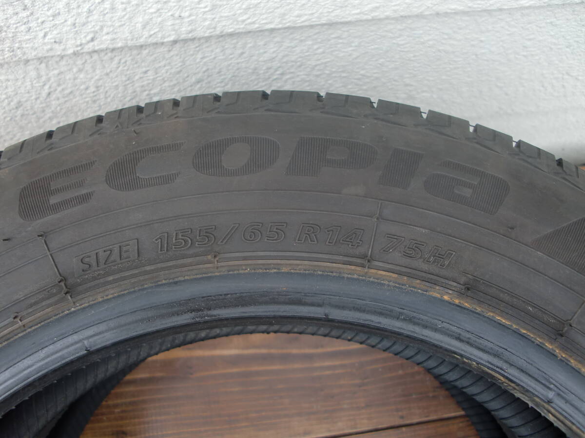 送料込み　中古タイヤ（ワンランク上）BS NH200C 155/65R14　75H 2本　【ゴムバルブ2個付き】_画像3