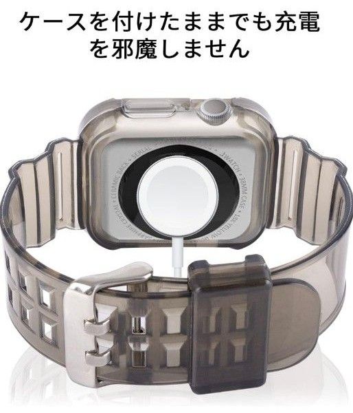 互換性 Apple Watch バンド  44mm 42mm 耐衝撃 TPU 保護 アップルウォッチ7/6/5/4/3/2/1/