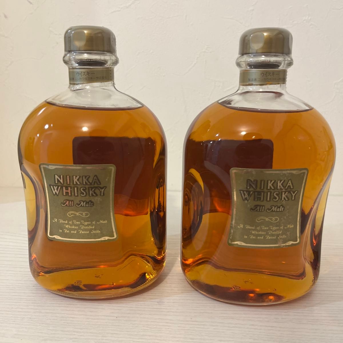 ニッカ　オールモルト　2本　終売品　古酒　ウイスキー　新品未開封　竹鶴　 NIKKA  WHISKY  国産　余市　宮城峡