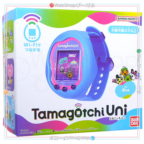 ★Tamagotchi Uni Blue たまごっち ユニ ブルー/たまステッカー(エコうさっちぬい)付き◎新品Ss_画像2